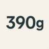 390 grammes